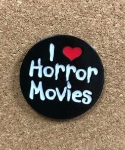 Halloween 'I Love Horror Movies' Enamel Pin - Image 3