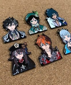 Alternative view of Genshin Impact 'Hu Tao Portrait' Enamel Pin