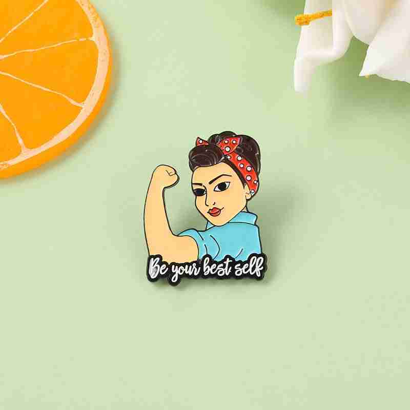 Strong Women 'Be Your Best Self' Enamel Pin - Image 2