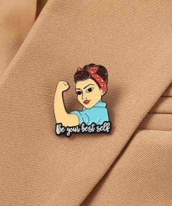 Strong Women 'Be Your Best Self' Enamel Pin - Image 3