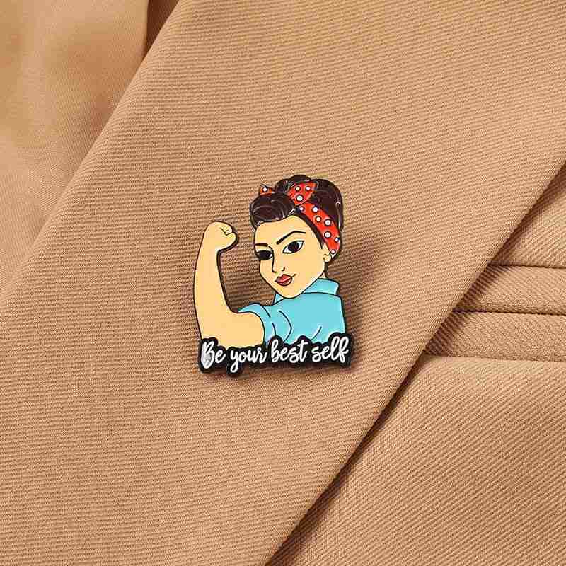 Strong Women 'Be Your Best Self' Enamel Pin - Image 3