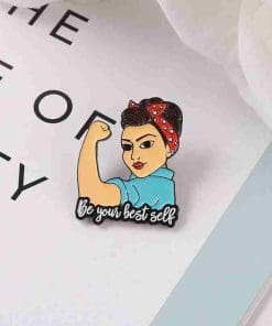 Strong Women 'Be Your Best Self' Enamel Pin - Image 4