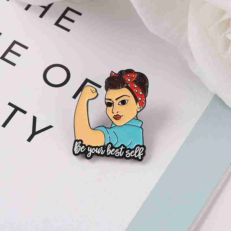 Strong Women 'Be Your Best Self' Enamel Pin - Image 4