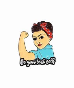 Strong Women 'Be Your Best Self' Enamel Pin