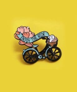 Cute Bicycle 'Enjoy The Riide' Enamel Pin