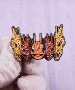 Pokemon 'Glitter Charmander Evolution' Enamel Pin