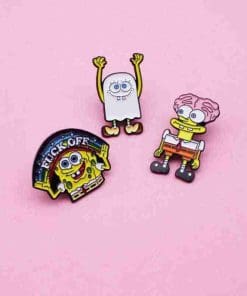 Alternative view of SpongeBob SquarePants 'Set of 3 Spongebob Faces' Enamel Pin