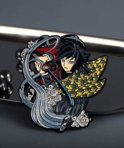 Alternative view of Demon Slayer 'Tomioka Giyuu | Sword Slay' Enamel Pin