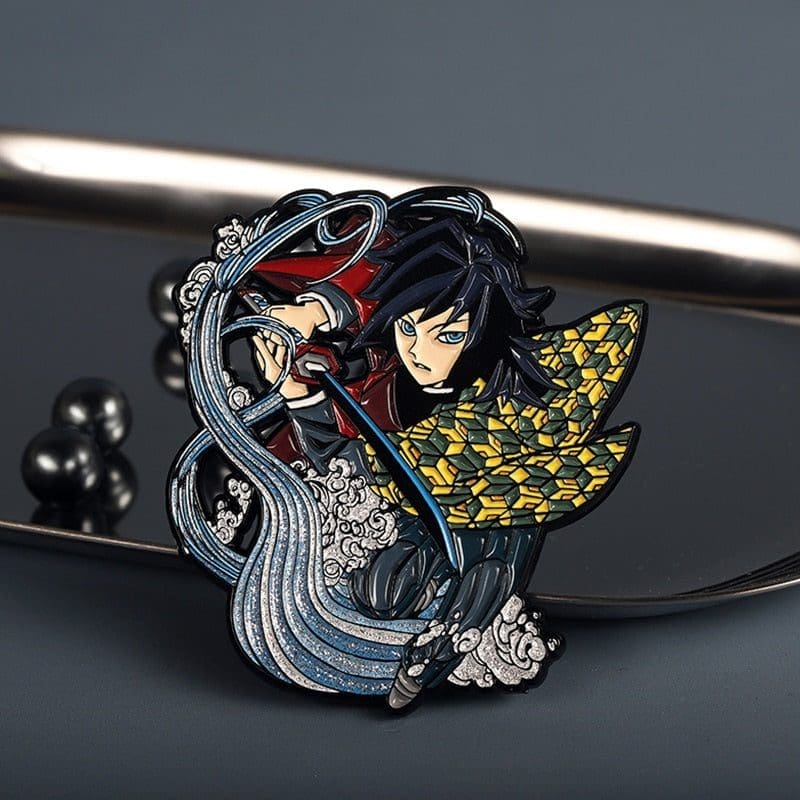Demon Slayer 'Tomioka Giyuu | Sword Slay' Enamel Pin - Image 2