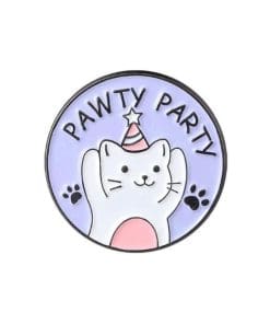 Cute Cat 'Pawty Party' Enamel Pin