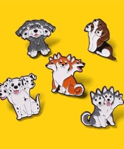 3 Heads Dog 'Basset Hound' Enamel Pin - Image 4