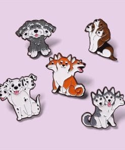 Alternative view of 3 Heads Dog 'Terrier' Enamel Pin