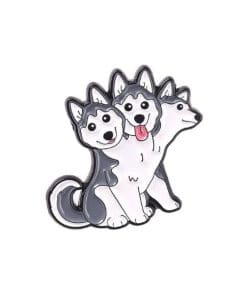 3 Heads Dog 'Husky' Enamel Pin