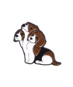 3 Heads Dog 'Basset Hound' Enamel Pin