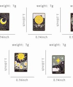 Tarot Card 'The Star | Cat' Enamel Pin - Image 8