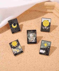 Tarot Card 'The Star | Cat' Enamel Pin - Image 7