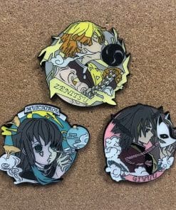Alternative view of Demon Slayer 'Zenitsu | Thunder Chain' Enamel Pin