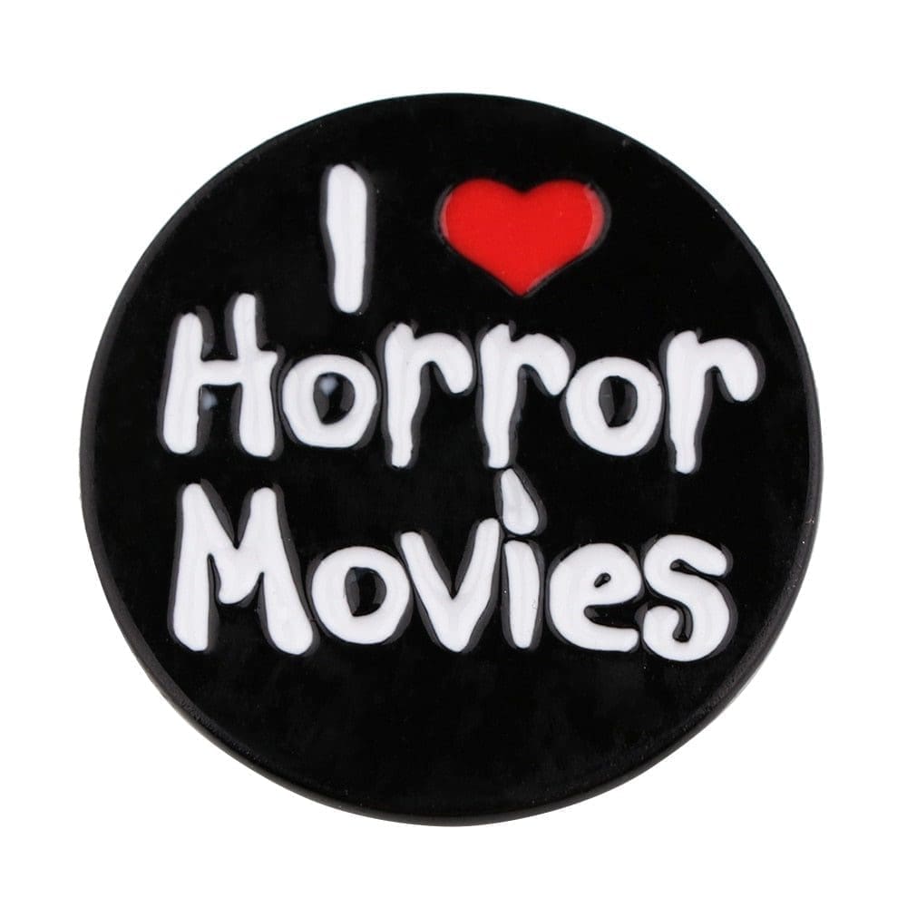 Halloween 'I Love Horror Movies' Enamel Pin - Image 6