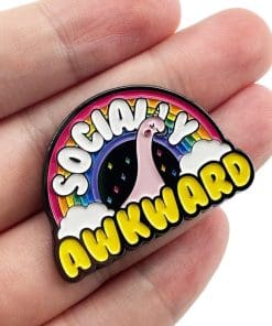 Alternative view of Dinosaur 'Socially Awkward' Enamel Pin