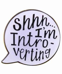 Speech Bubble 'Introverting' Enamel Pin
