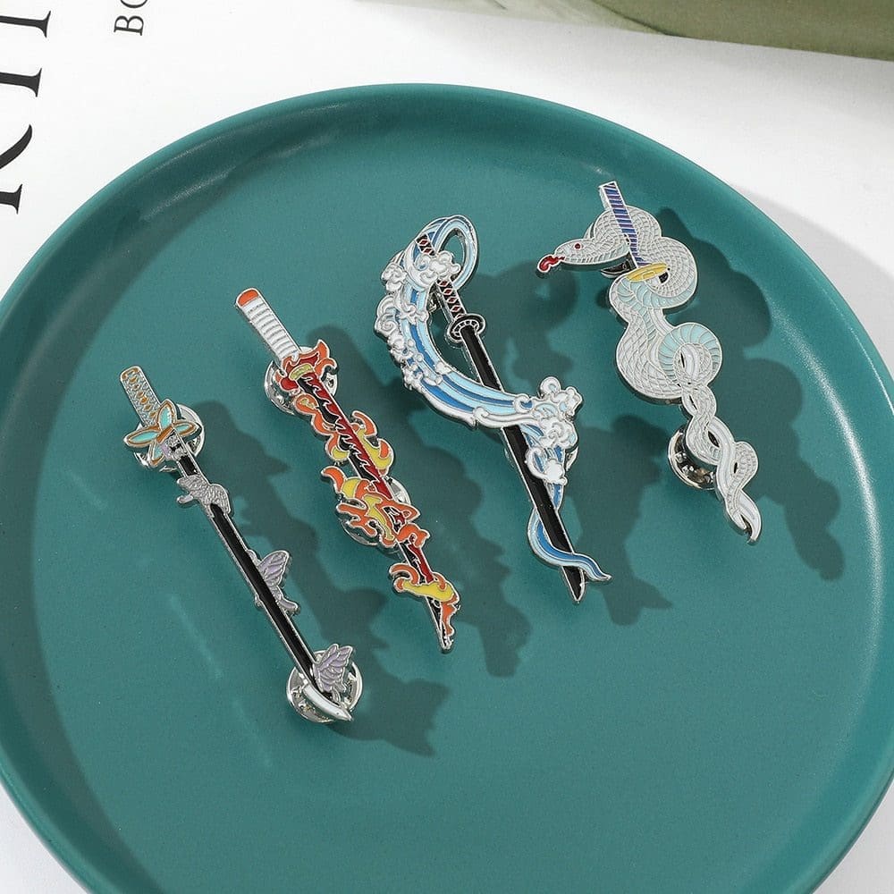 Demon Slayer 'Obanai Iguro | Twisted Nichirin Katana ' Enamel Pin - Image 5