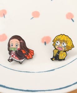 Alternative view of Demon Slayer 'Chibi | Zenitsu' Enamel Pin
