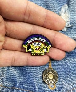 Alternative view of SpongeBob SquarePants 'F*ck Off Rainbow | Spongebob' Enamel Pin