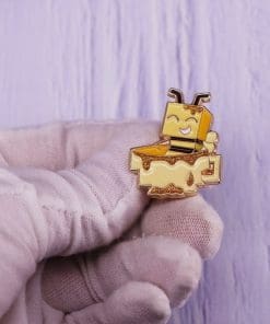 Alternative view of Happy Bee 'Tea Cup' Enamel Pin