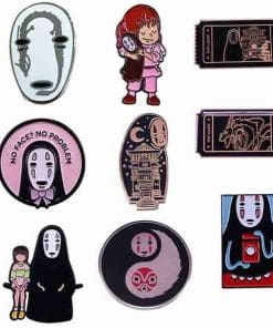 Alternative view of Spirited Away 'Chihiro | Kaonashi Doll' Enamel Pin