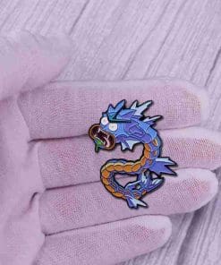 Alternative view of Pokemon 'Gyarados x Rick Sanchez' Enamel Pin