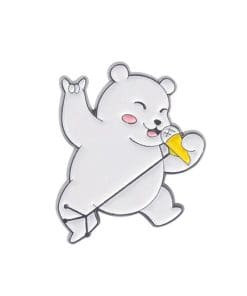 Musician Bear 'Singing Polar Bear' Enamel Pin