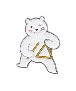 Musician Bear 'Percussion Triangle' Enamel Pin