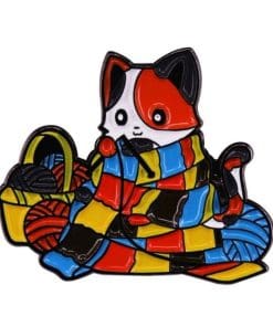Fox 'Knitting Yarns' Enamel Pin