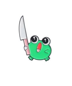 Cute Frog 'Cutting Knife' Enamel Pin