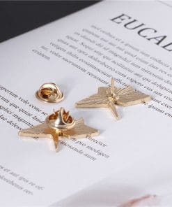 Origami 'Floral Black Paper Crane' Enamel Pin - Image 8