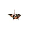Origami 'Floral Black Paper Crane' Enamel Pin