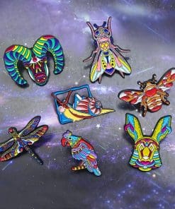 Alternative view of Colorful Bird 'Serious Owl' Enamel Pin