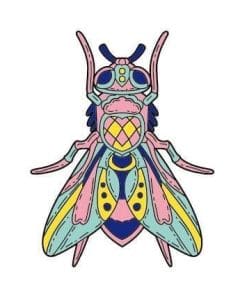 Colorful Wasp Wing Enamel Pin