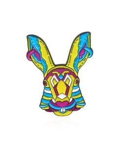 Colorful Rabbit Head Enamel Pin
