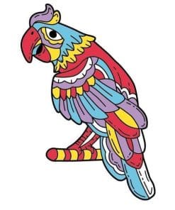 Colorful Bird 'Stunning Parrot' Enamel Pin