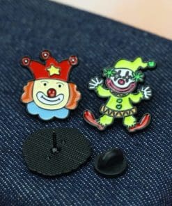 Alternative view of Funny Clown Face 'Star Red ' Enamel Pin