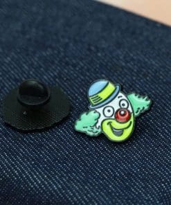 Alternative view of Funny Clown Face 'Bowler ' Enamel Pin