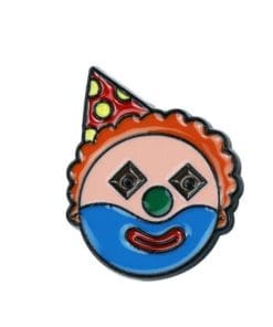 Funny Clown Face 'Polka Party ' Enamel Pin