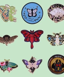 Butterfly 'Pink Flower Hairstreak' Enamel Pin - Image 3