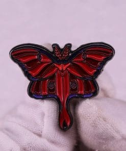 Alternative view of Butterfly 'Red Stunning Swallowtail' Enamel Pin