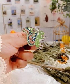 Alternative view of Butterfly 'Morpho | Winged Bunny' Enamel Pin