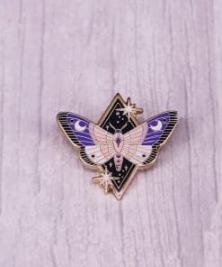 Alternative view of Butterfly 'Moon Monarch' Enamel Pin