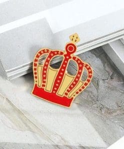 Alternative view of King's Red Crown Enamel Pin