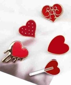 Alternative view of Red Heart 'Dripping Love' Enamel Pin