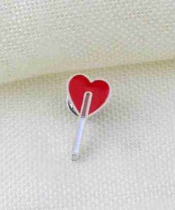 Alternative view of Red Heart 'Cigarette Stack' Enamel Pin
